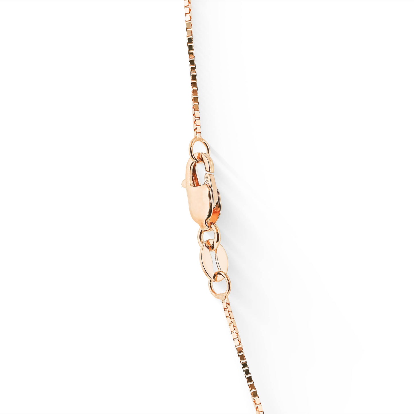 763936 - 14K Rose Gold - 18" Box Chain, 0.7mm