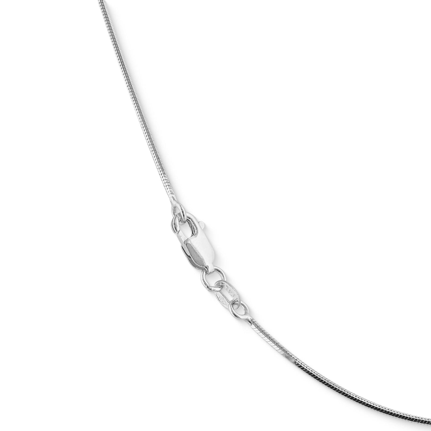 760225 - 14K White Gold - 16" Diamond Cut Snake Chain, 1.2mm