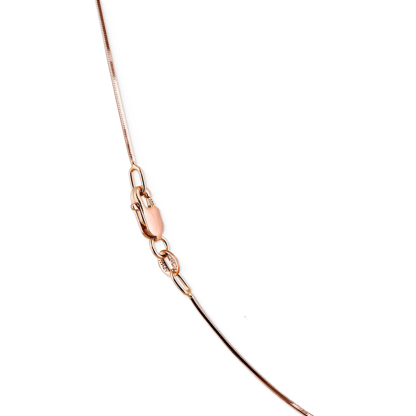 700340 - 14K Rose Gold - 16" Diamond Cut Snake Chain, 0.8mm