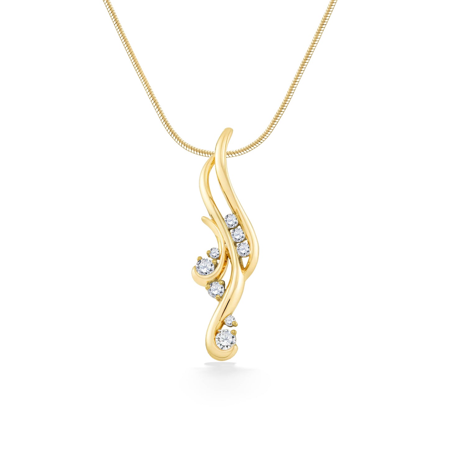 40433 - 14K Yellow Gold - Waterfall Pendant