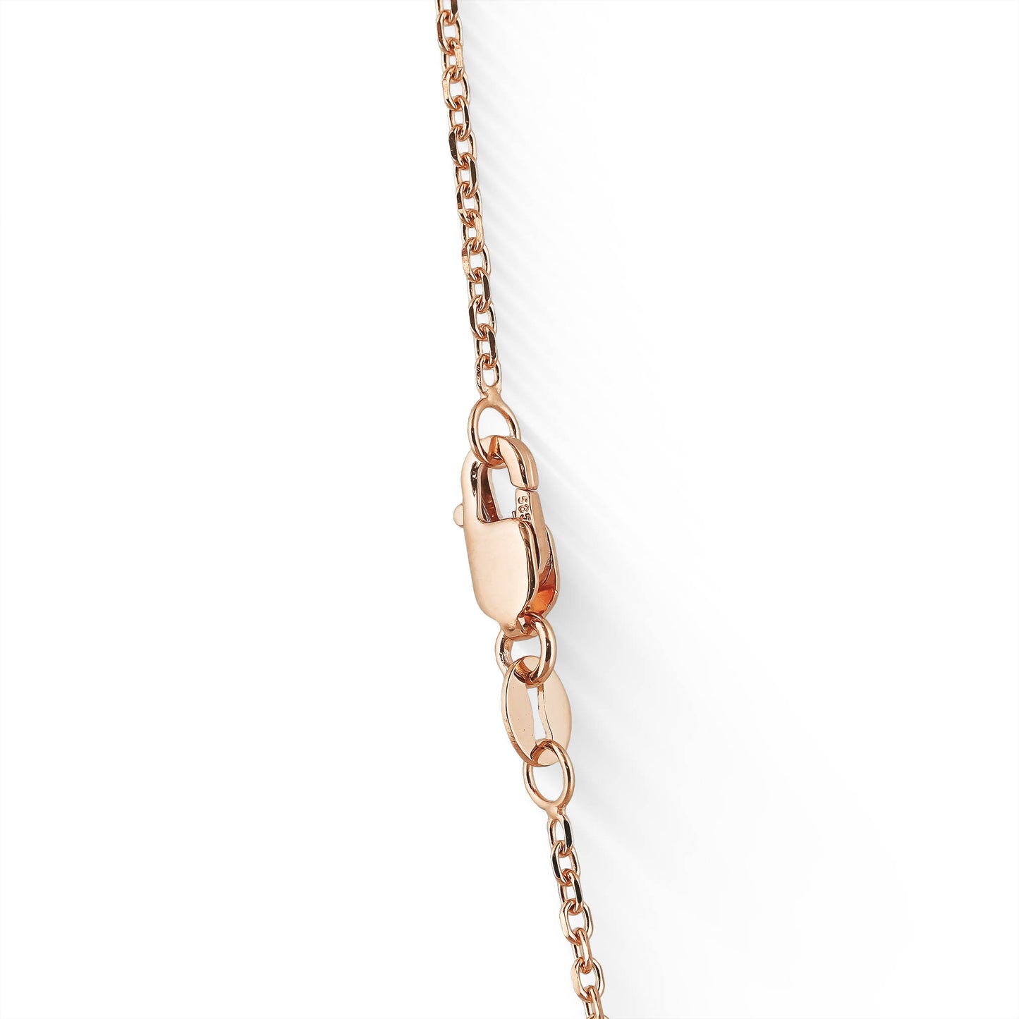 770011 - 14K Rose Gold - 17" Diamond Cut Cable Chain, 1.3mm