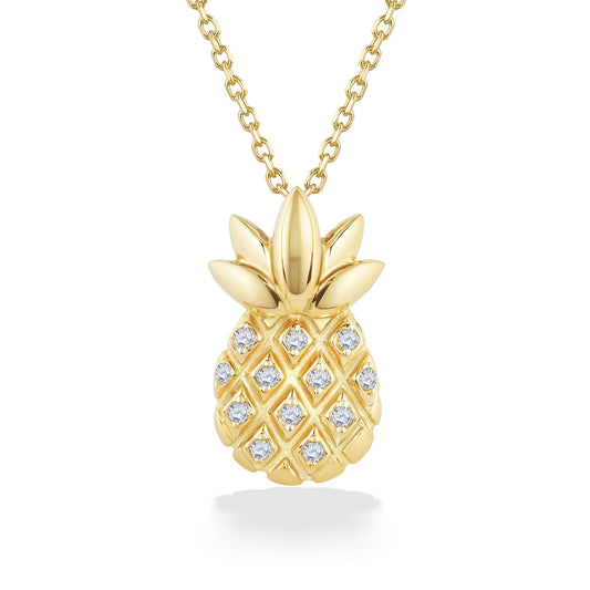 41792 - 14K Yellow Gold - Pineapple Pendant