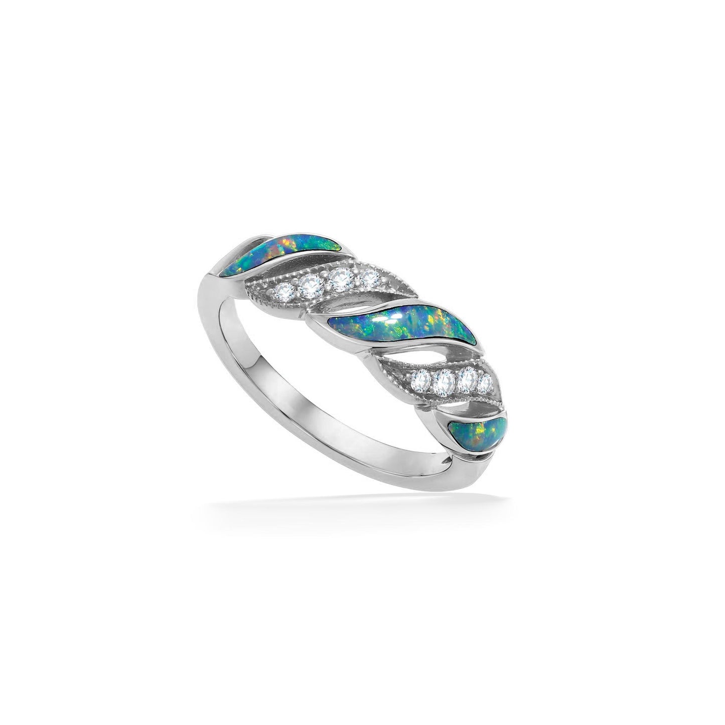 769099 - 14K White Gold - Kabana Inlay Ring