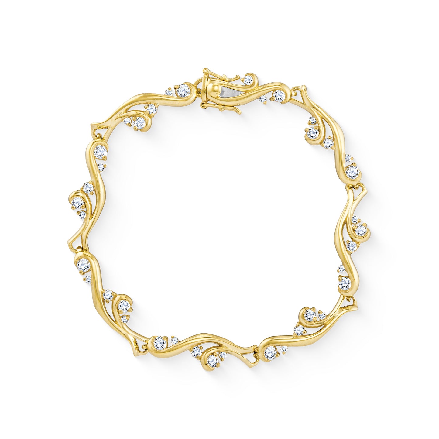 40621 - 14K Yellow Gold - Waterfall Link Bracelet