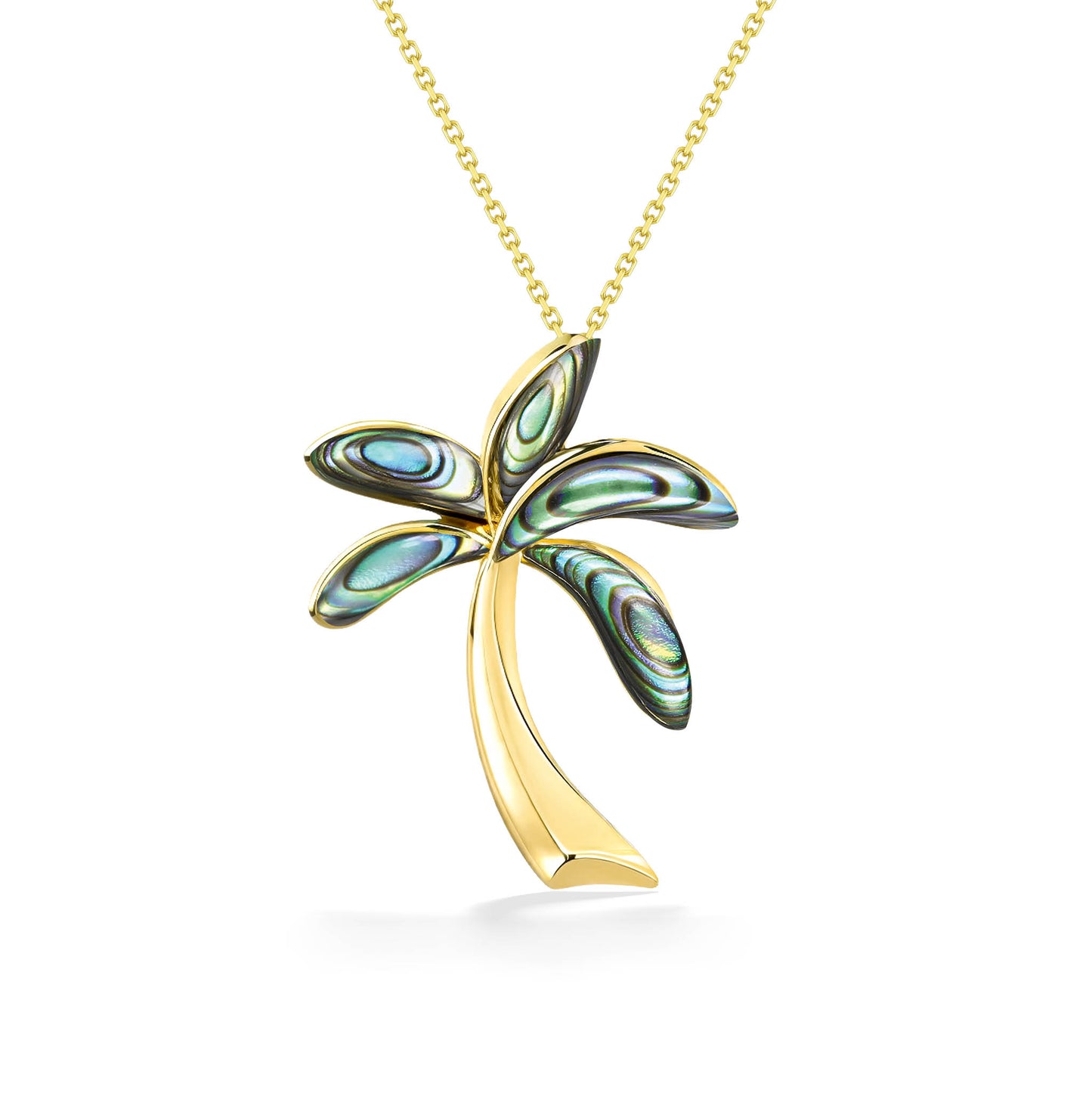 47550 - 14K Yellow Gold - Palm Tree Pendant