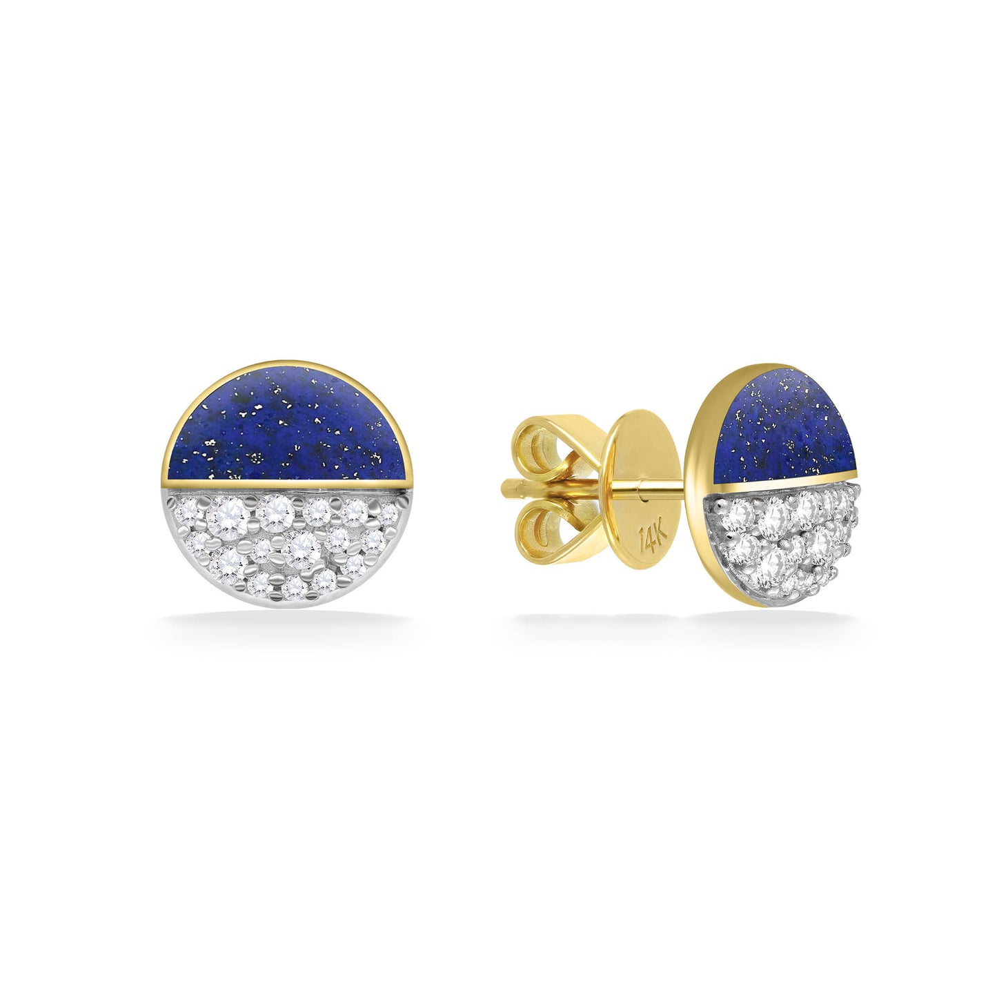 43498 - 14K Yellow Gold - Horizon Stud Earrings