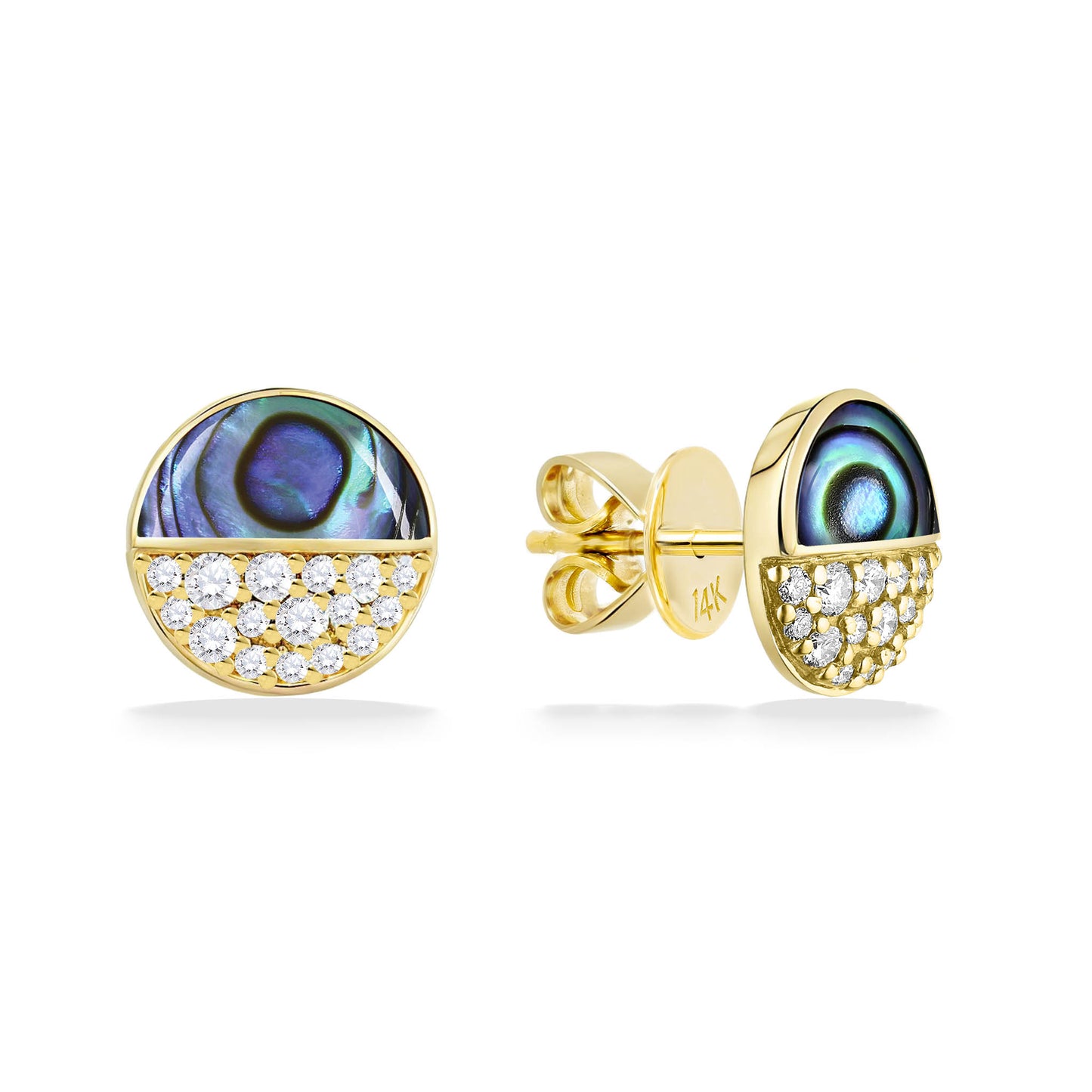 43500 - 14K Yellow Gold - Horizon Stud Earrings