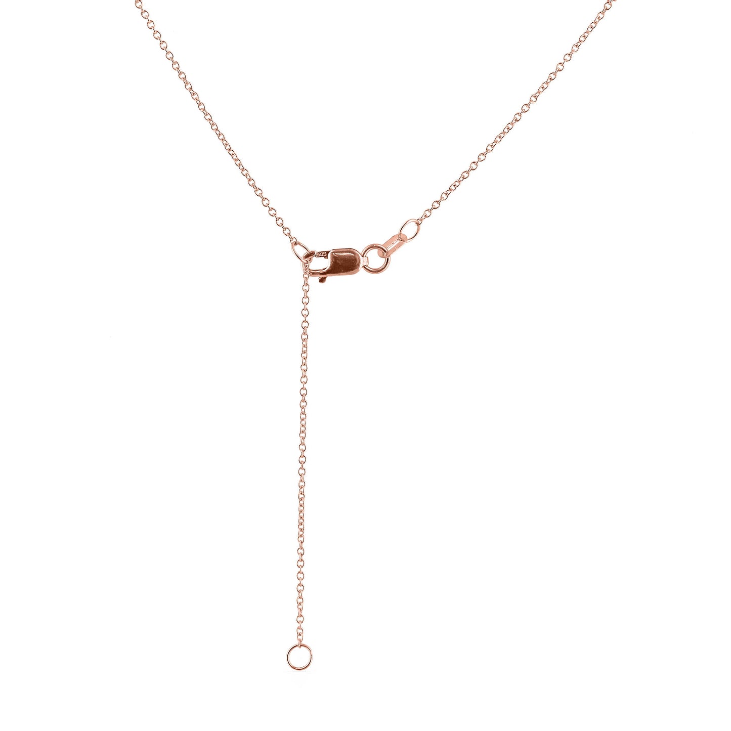 771788 - 14K Rose Gold - 16" Adjustable Keiki Cable Chain, 0.8mm