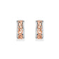 43706 - 14K Rose Gold and Sterling Silver  - Nalani Huggie Hoop Earings