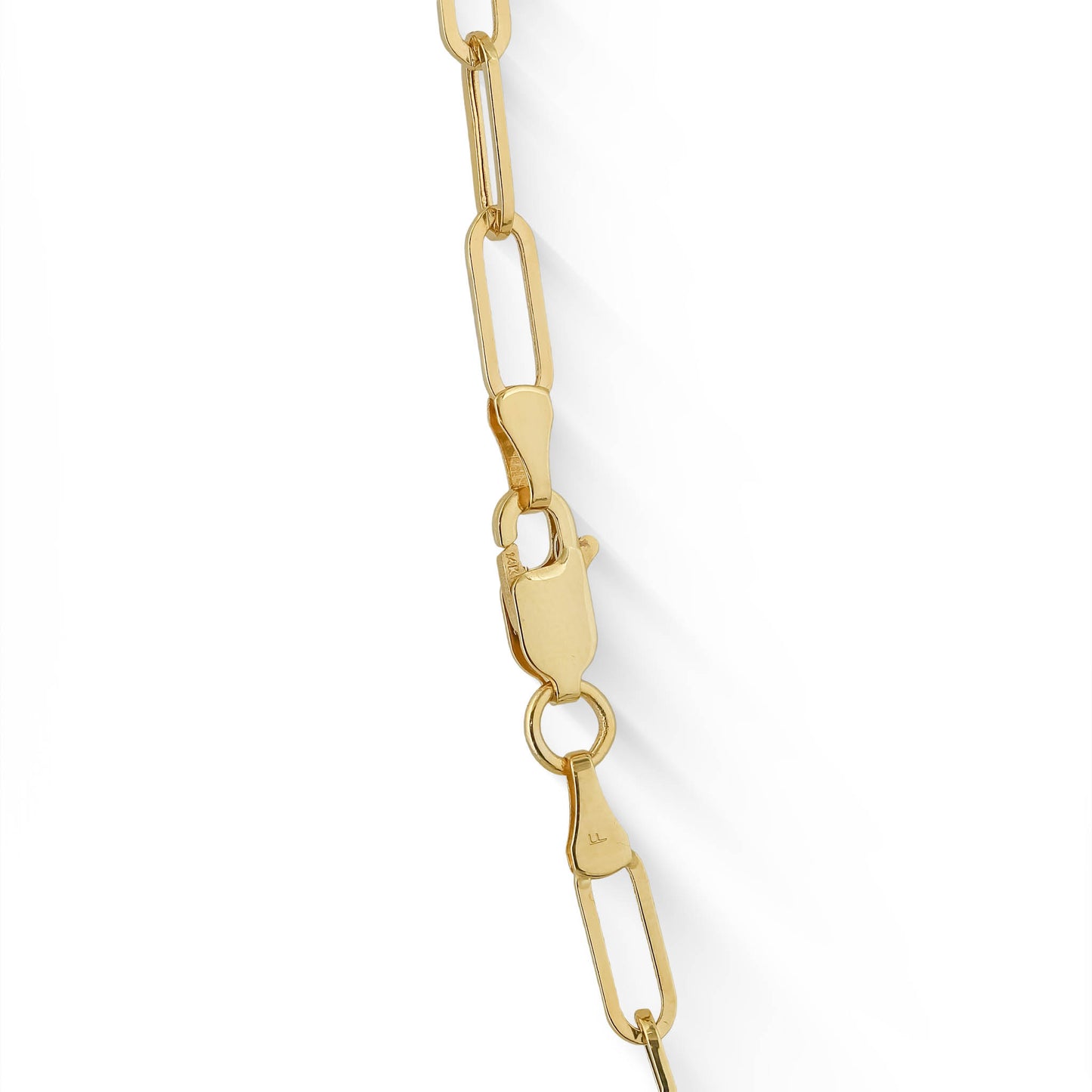 777224 - 14K Yellow Gold - 18" Polished Paperclip Chain, 3.2mm