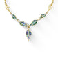 44484 - 14K Yellow Gold - Maile Leaf Abalone Link Necklace