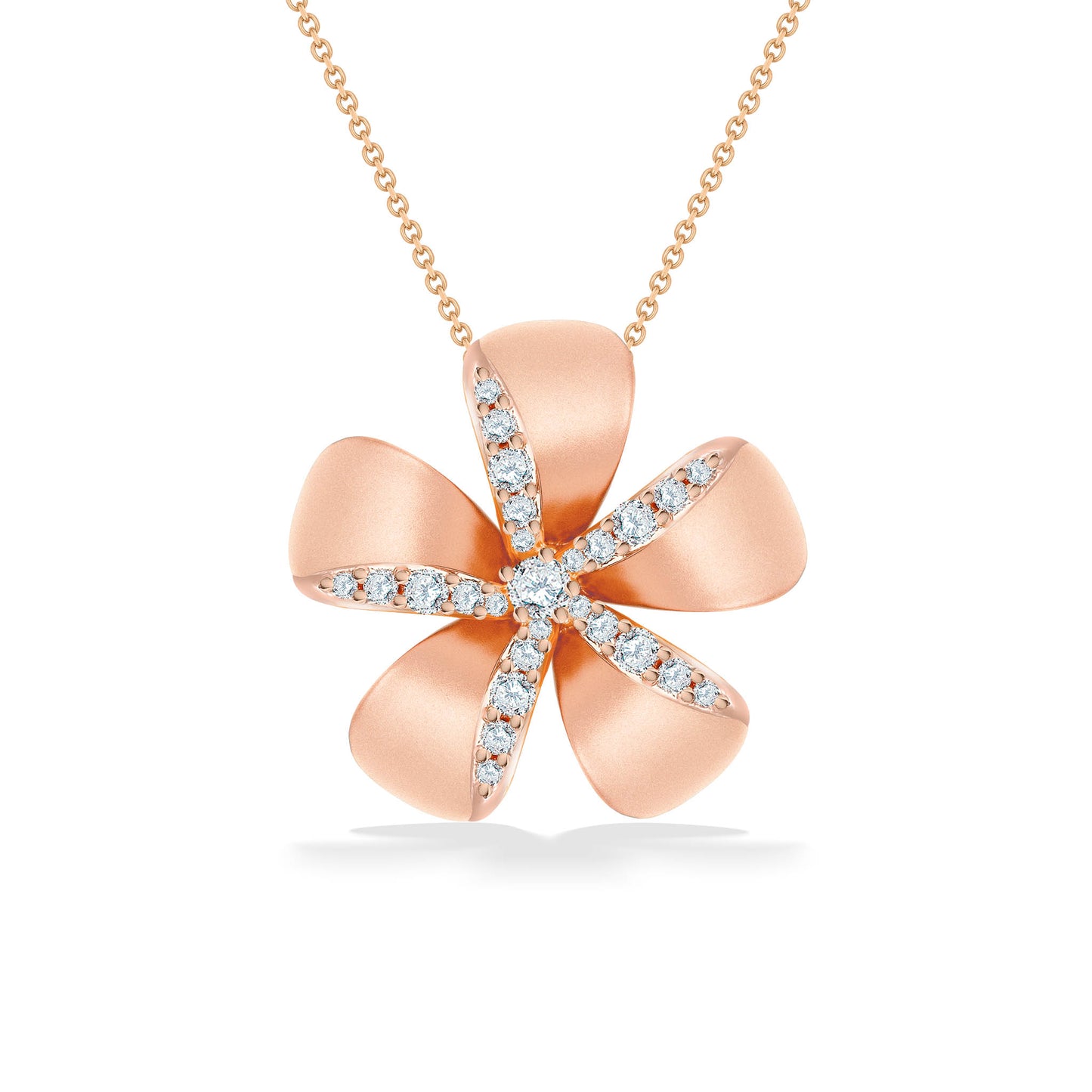 44620 - 14K Rose Gold - Plumeria Pendant