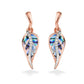 44710 - 14K Rose Gold - Maile Leaf Abalone Dangle Earrings