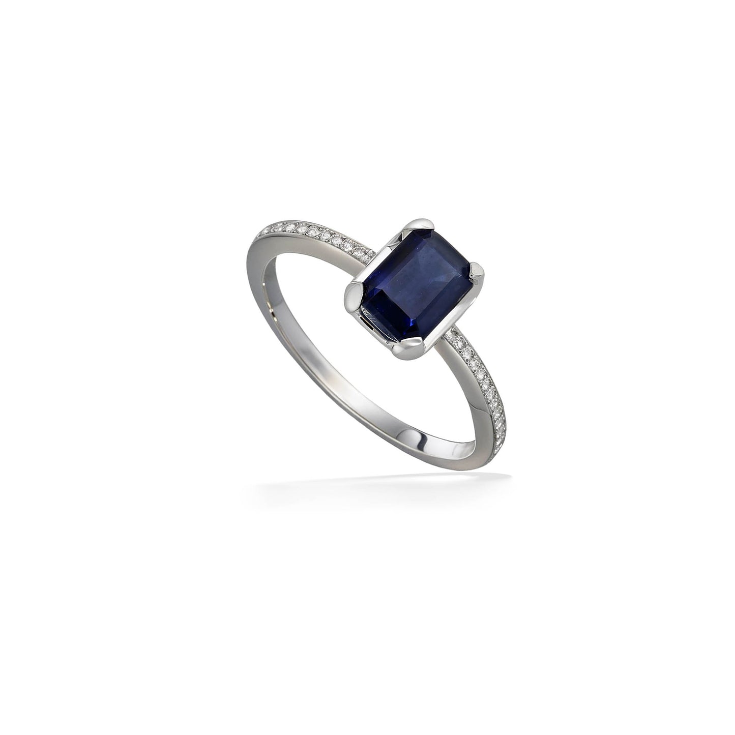 773337 - 14K White Gold - Effy Blue Sapphire Ring