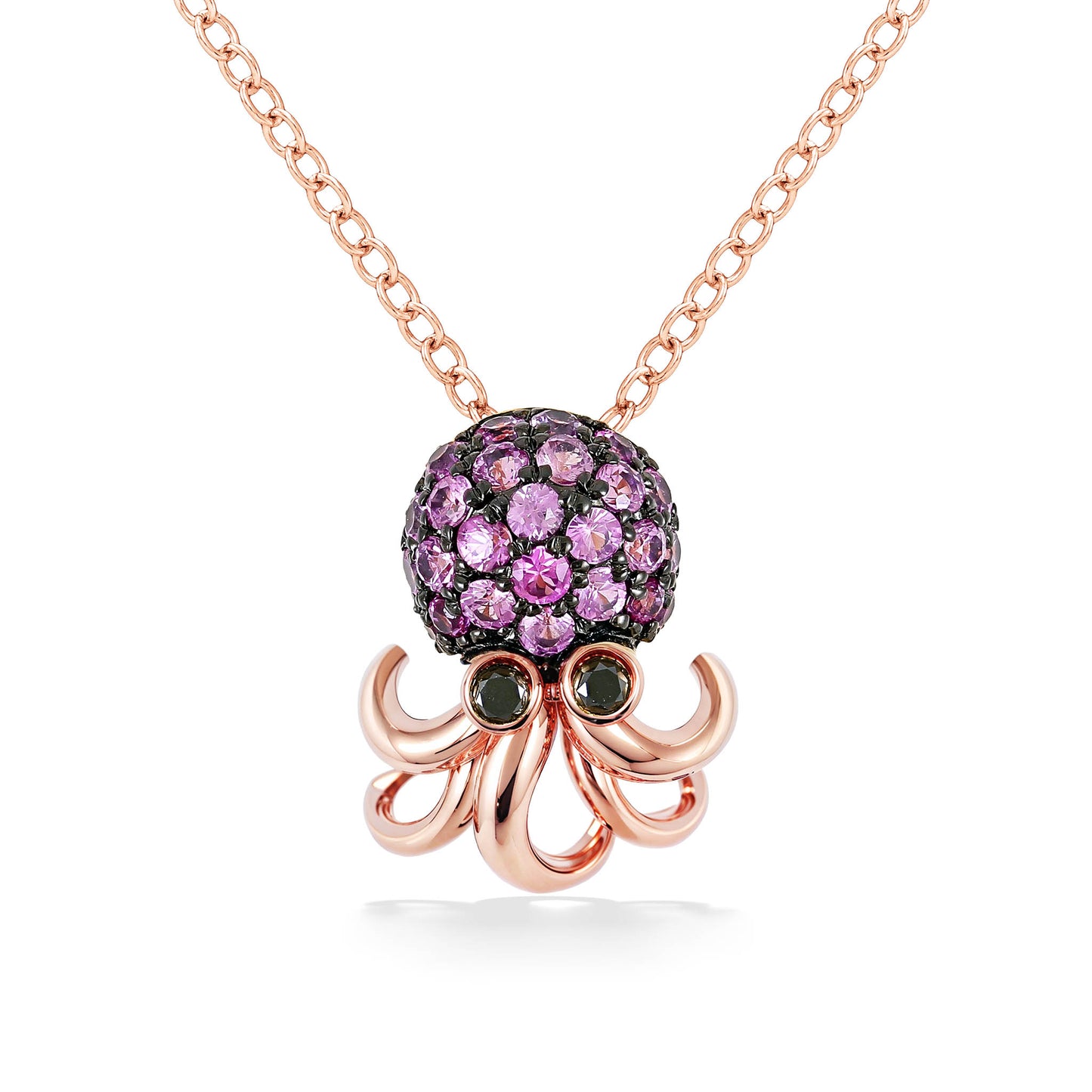 773359 - 14K Rose Gold - Large Effy Pink Sapphire Octopus Pendant