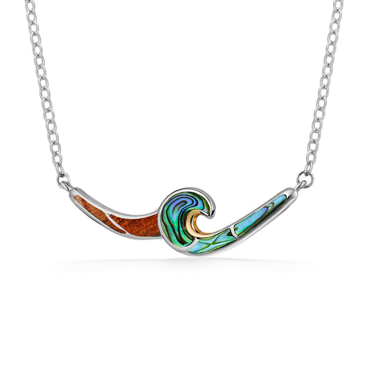 44751 - 18K Yellow Gold and Sterling Silver - Ocean Swell Necklace