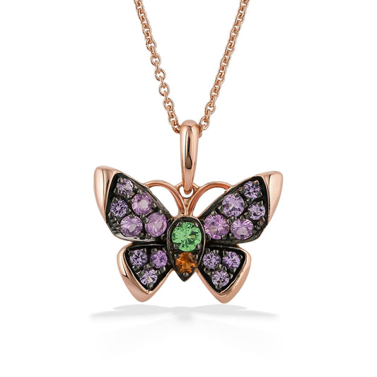 773502 - 14K Rose Gold - Le Vian Aloha Collection Butterfly Pendant