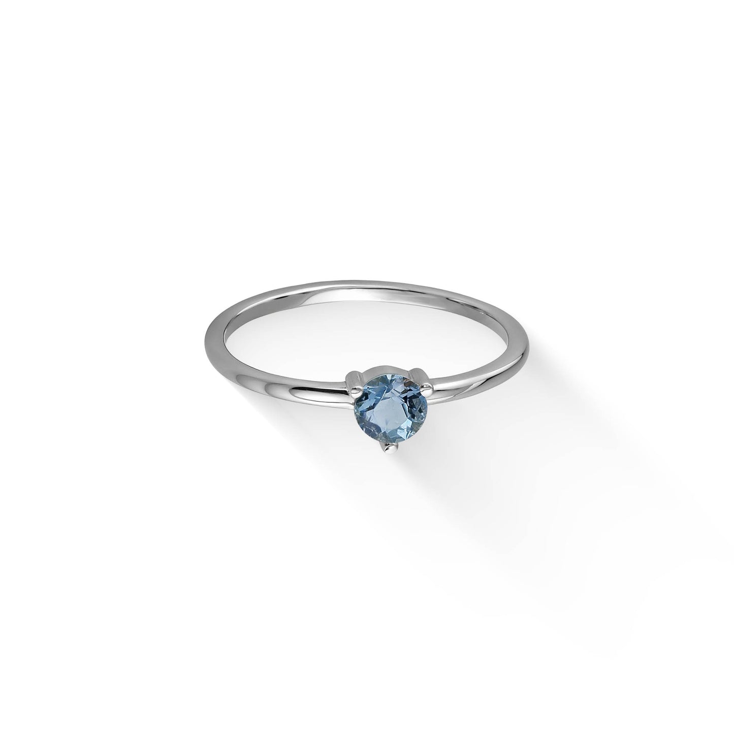44796 - 14K White Gold - Celestial Aquamarine Ring