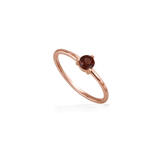 44798 - 14K Rose Gold - Celestial Garnet Ring