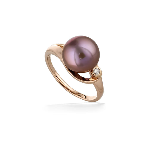 44814 - 14K Rose Gold - Pink Freshwater Pearl Ring