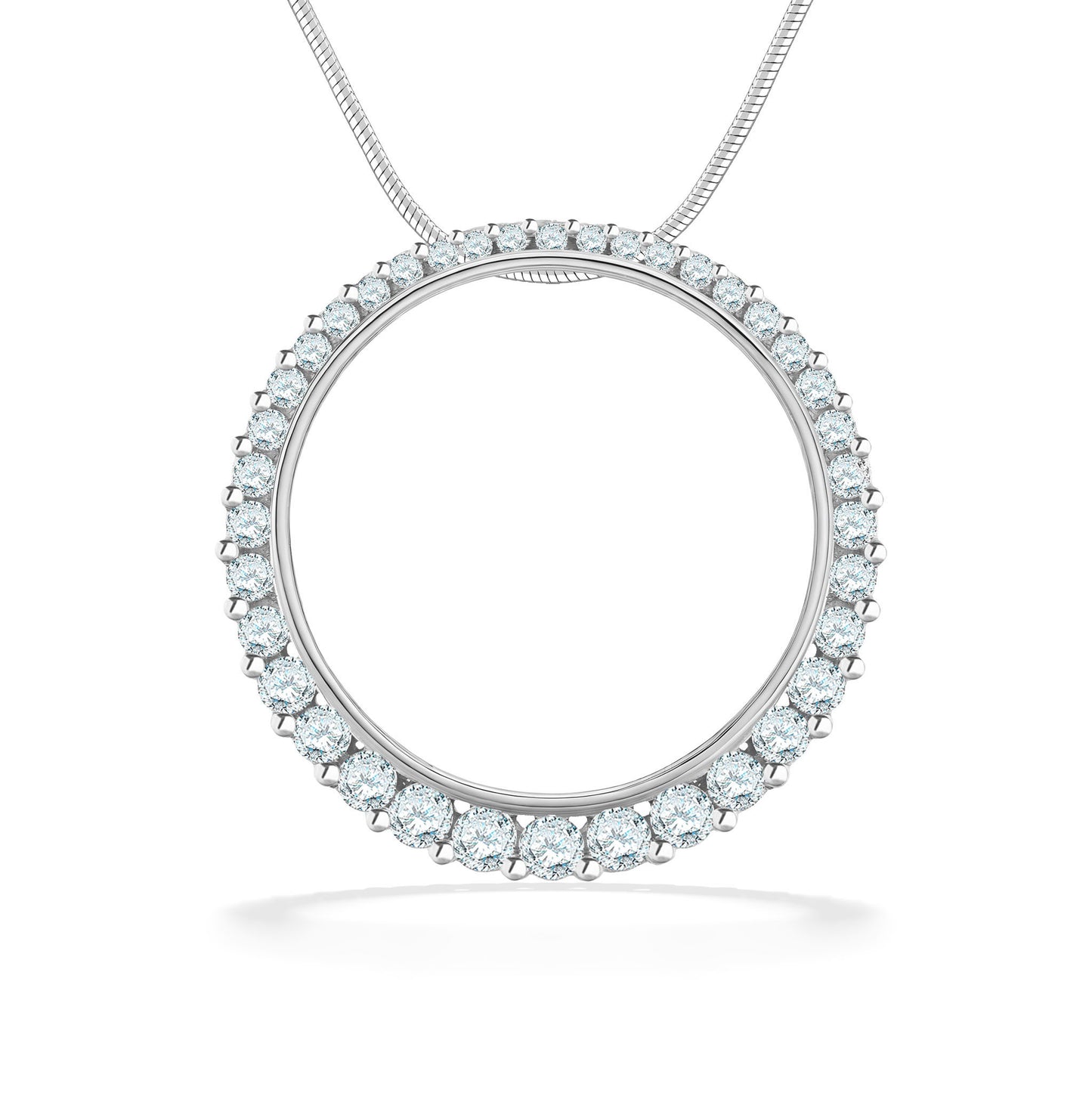 44820 - 14K White Gold - Eclipse Pendant