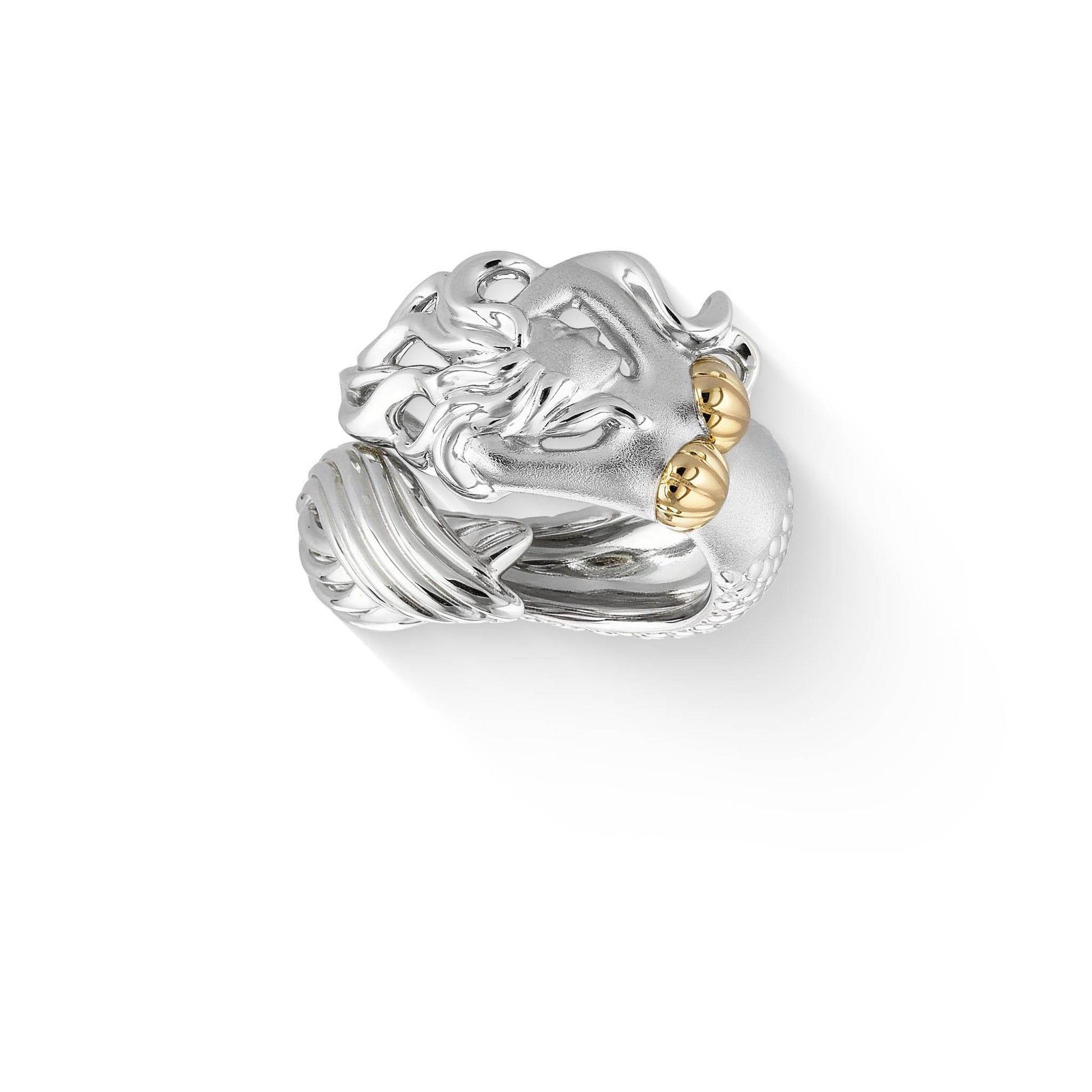 44828 - 14K Yellow Gold and Sterling Silver - Mermaid Ring
