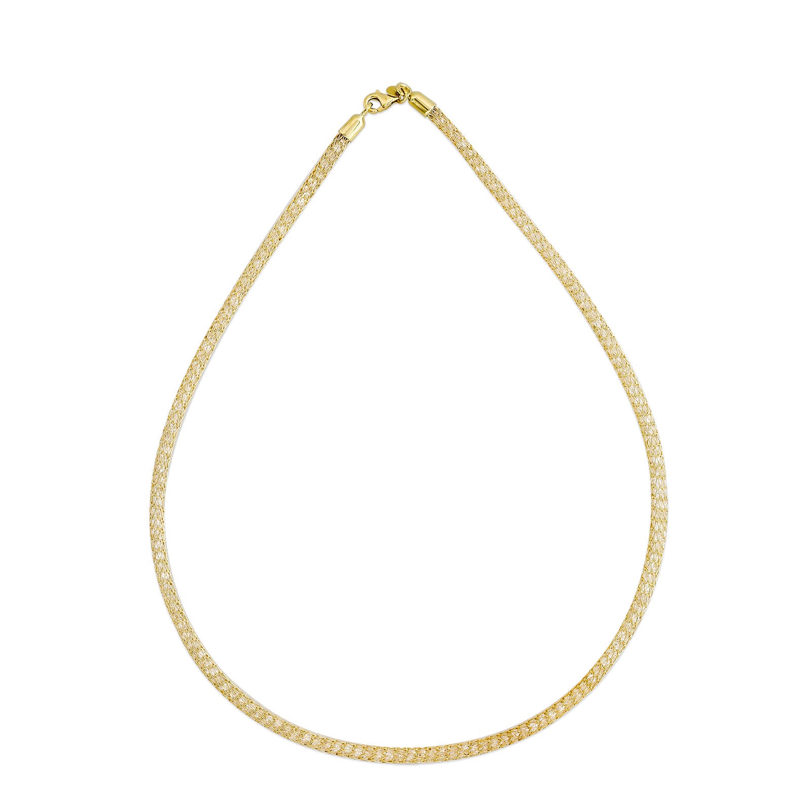 Mesh Necklace - 14K Yellow Gold
