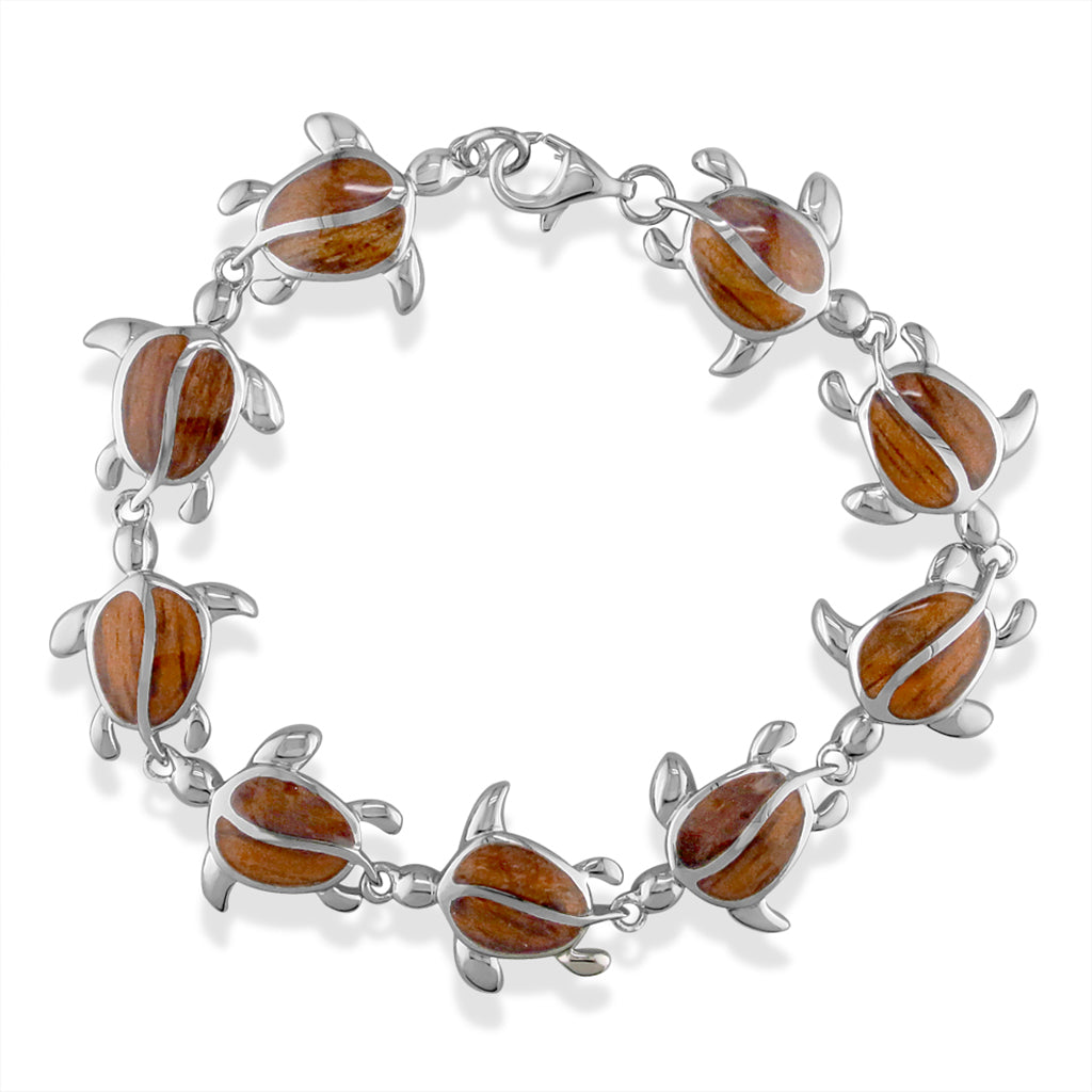 767711 - Sterling Silver - Honu Link Bracelet