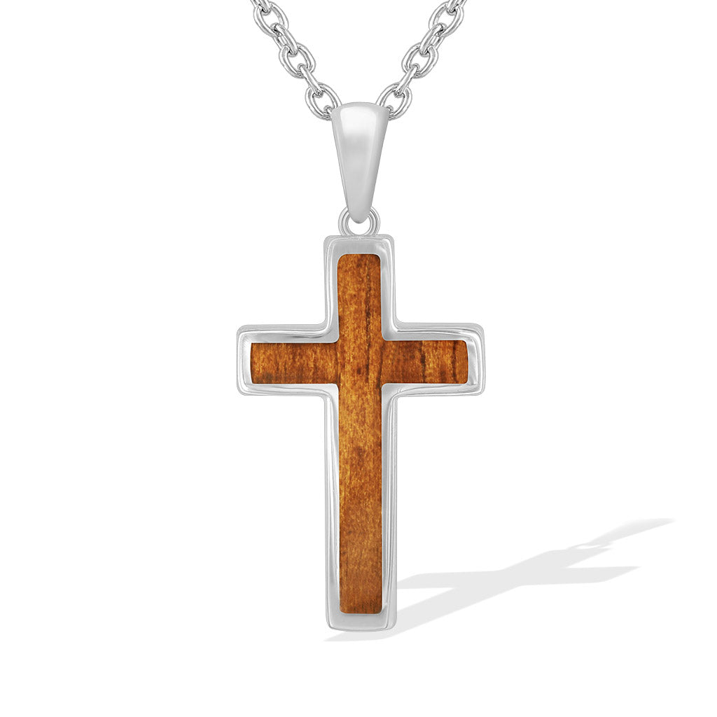 Koa Wood Cross Pendant