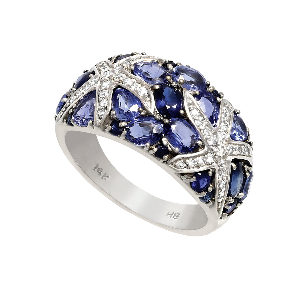 768042 - 14K White Gold - Effy Starfish Ring