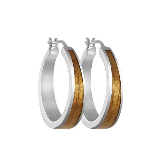 768125 - Sterling Silver - Tapered Hoop Earrings