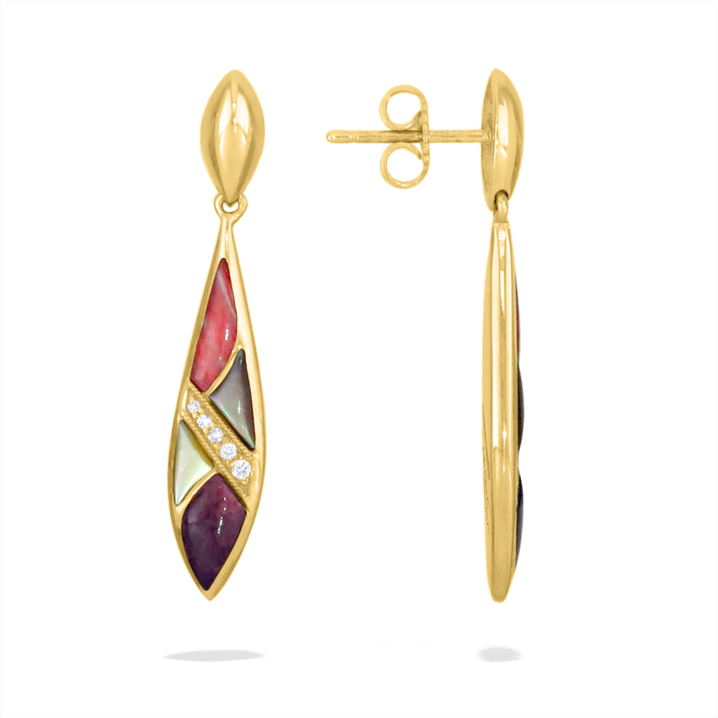 882062 - 14K Yellow Gold - Kabana Riviera Drop Earrings