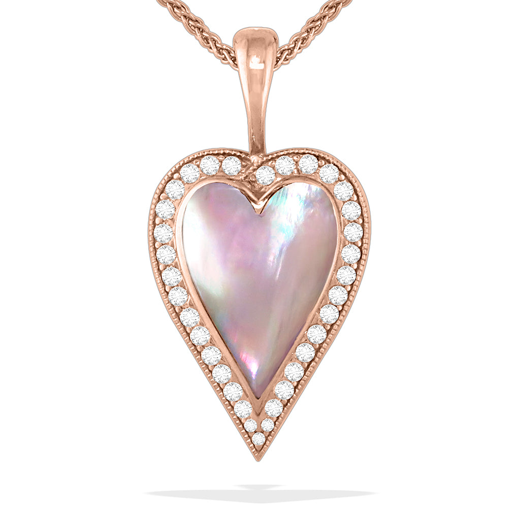 882245 - 14K Rose Gold - Large Kabana Heart Pendant