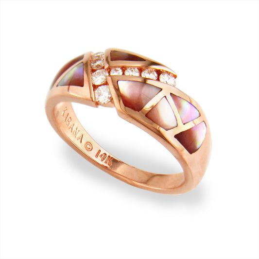 760381 - 14K Rose Gold - Kabana Inlay Ring