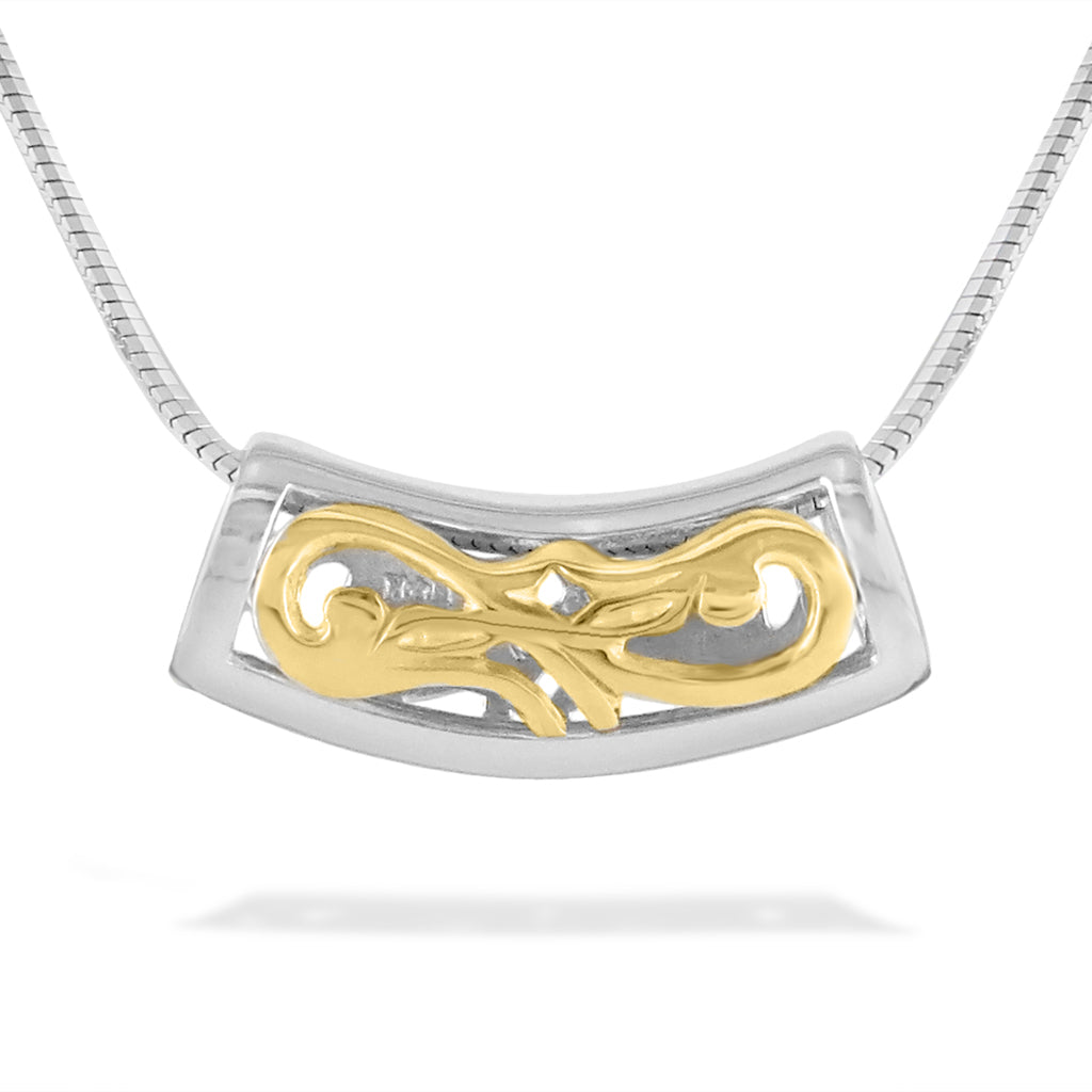 40201 - 14K Yellow Gold and Sterling Silver - Nalani Slide