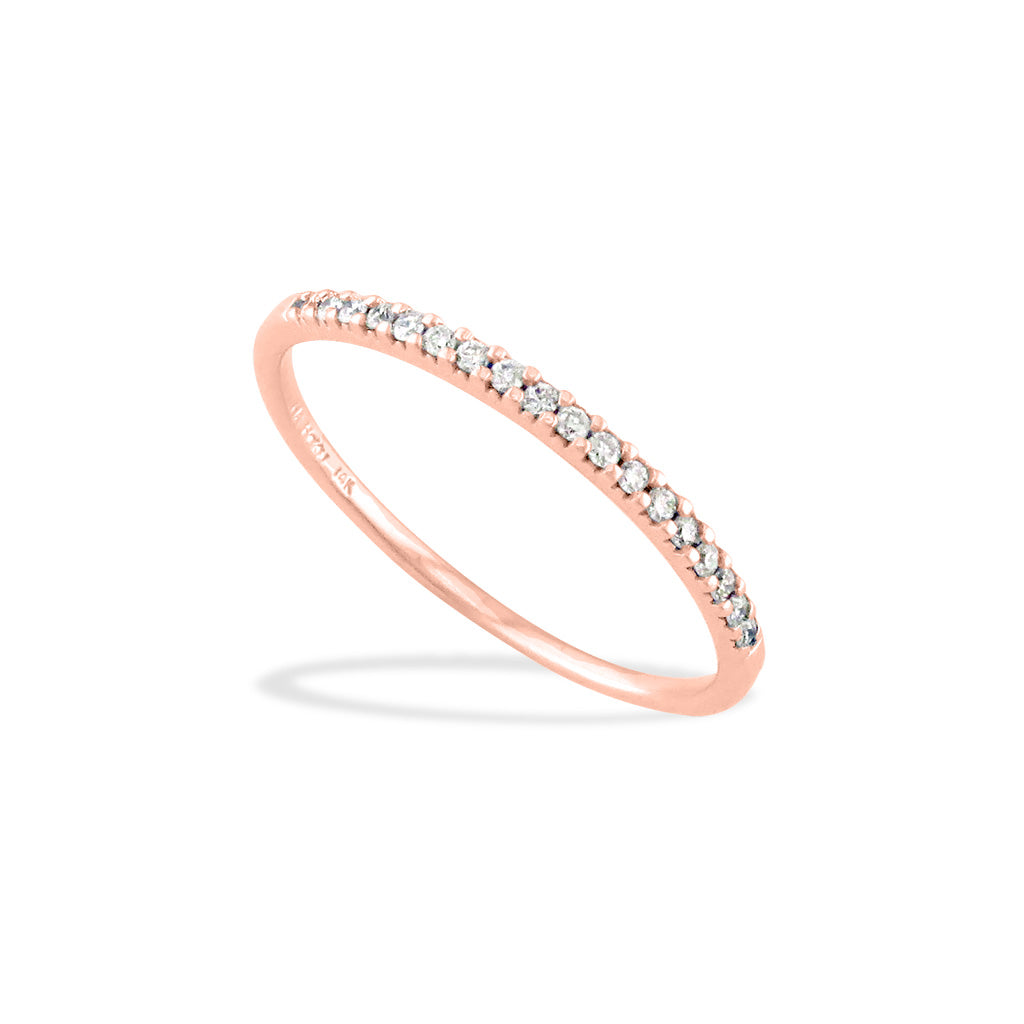 19603 - 14K Rose Gold - Diamond Band, Size 5
