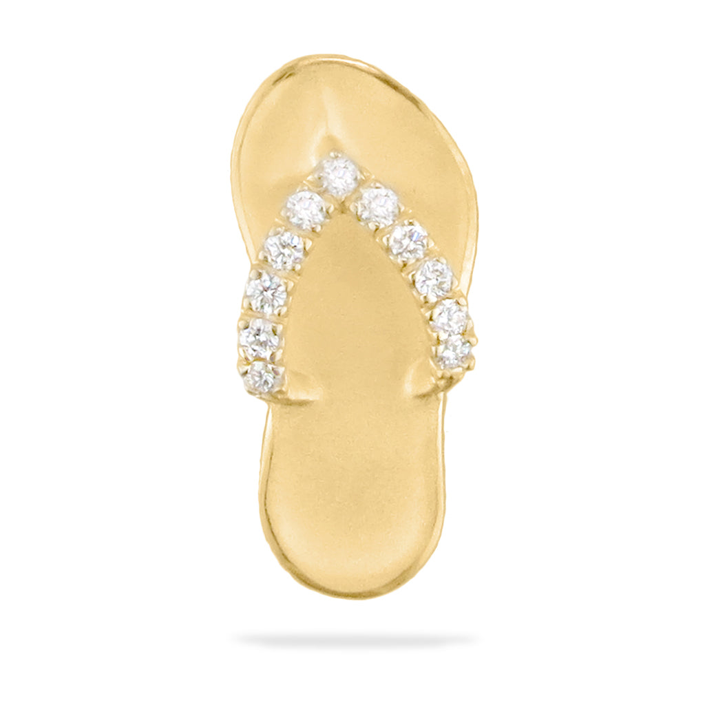 10637 - 14K Yellow Gold - Hawaiian Slipper Pendant