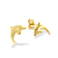 14919 - 14K Yellow Gold - Dolphin Stud Earrings