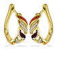 768757 - 14K Yellow Gold - Kabana Riviera Hinged Earrings