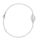 41895 - 14K White Gold - Maile Leaf Adjustable Bracelet