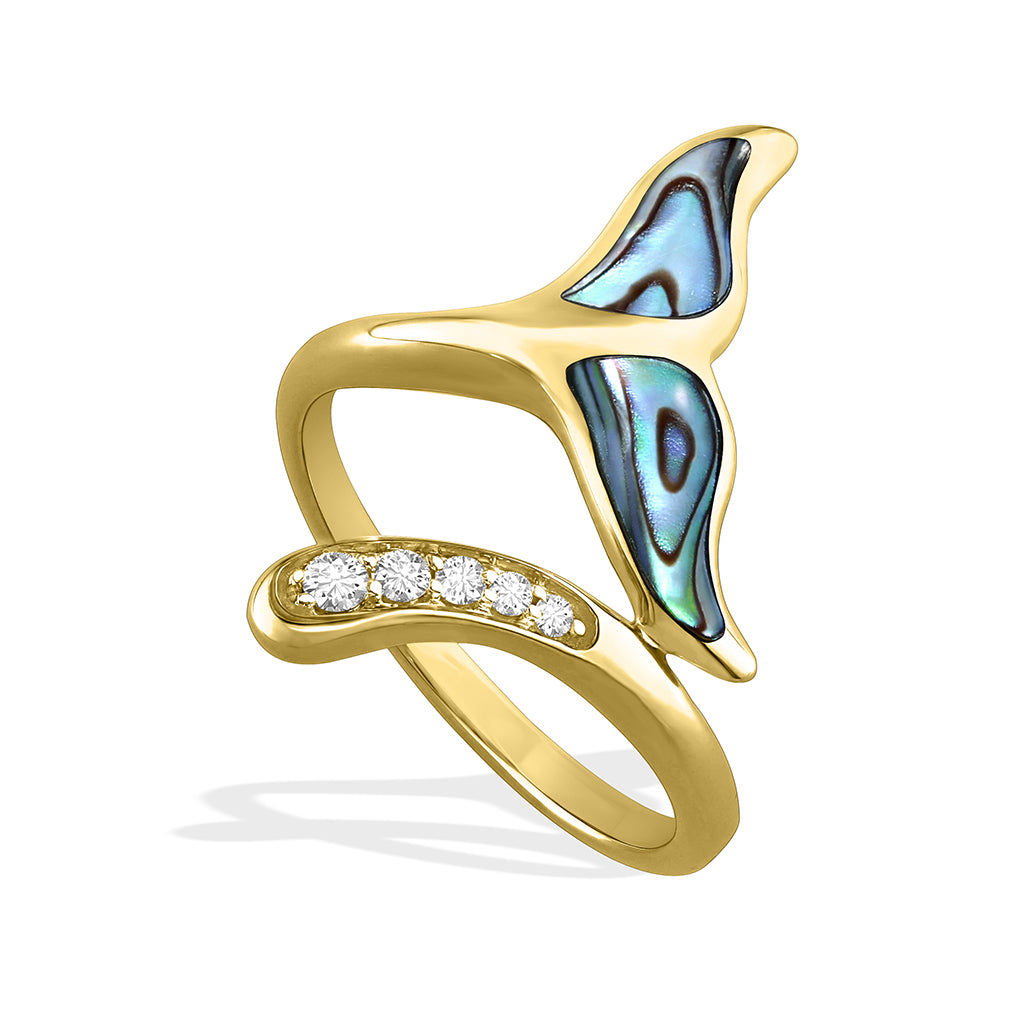 41739 - 14K Yellow Gold - Whale Tail Ring