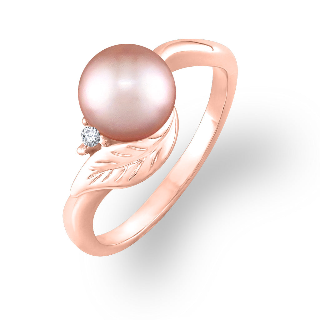 41867 - 14K Rose Gold - Maile Leaf Ring