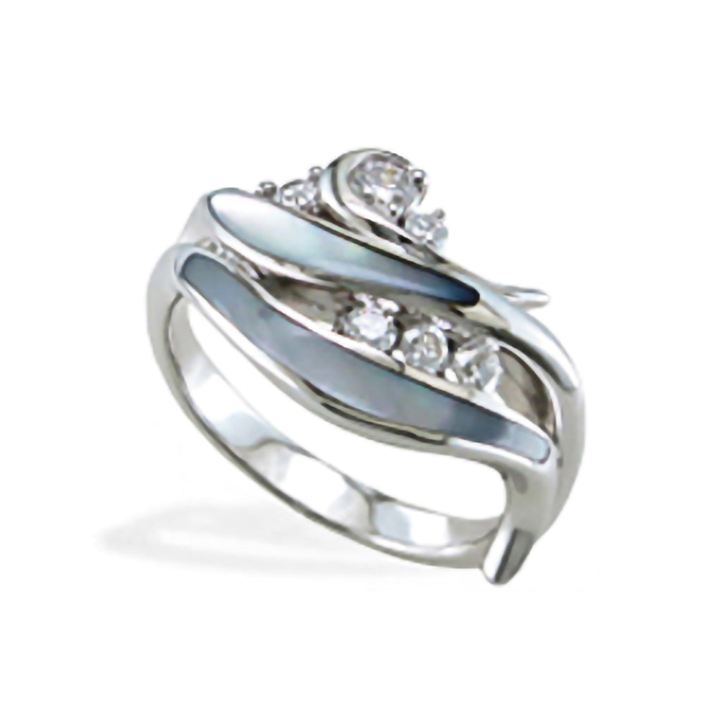 41353 - 14K White Gold - Waterfall Ring