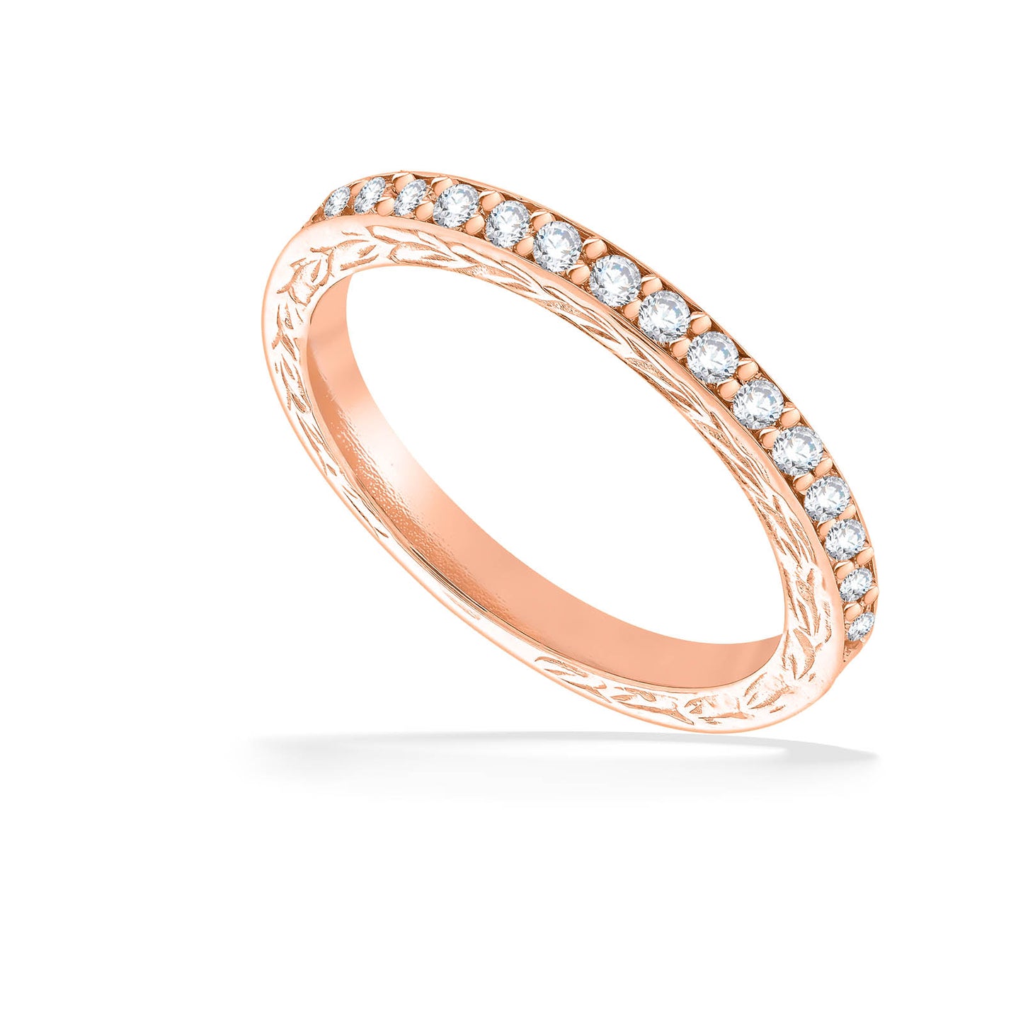 41784 - 14K Rose Gold - Maile Scroll Ring, Size 5