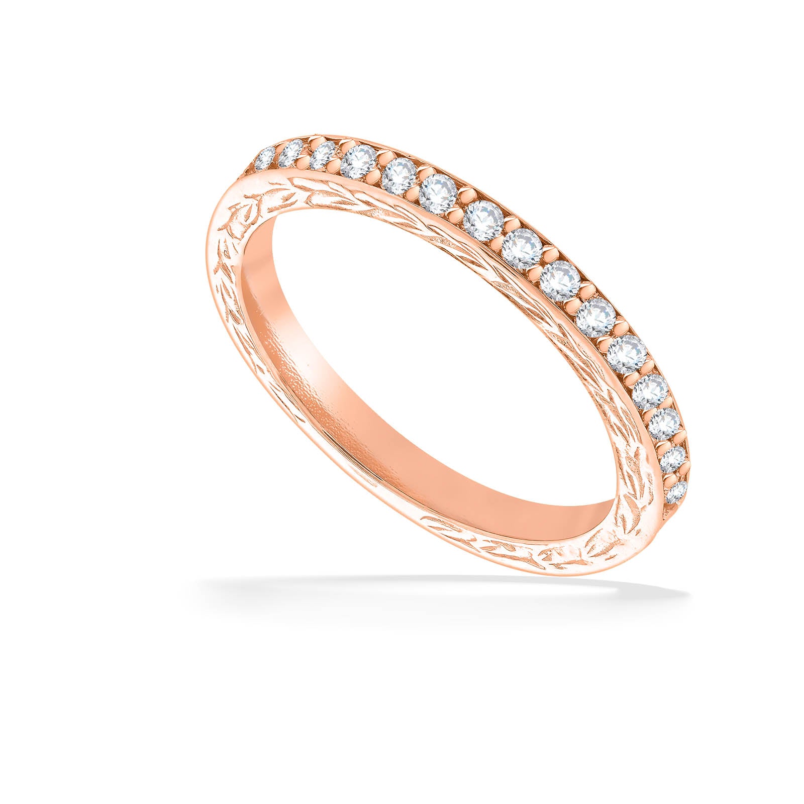 41784 - 14K Rose Gold - Maile Scroll Ring