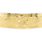 65154 - 14K Yellow Gold - 12mm Hawaiian Heirloom Royal Scroll-Around Hinged Bracelet