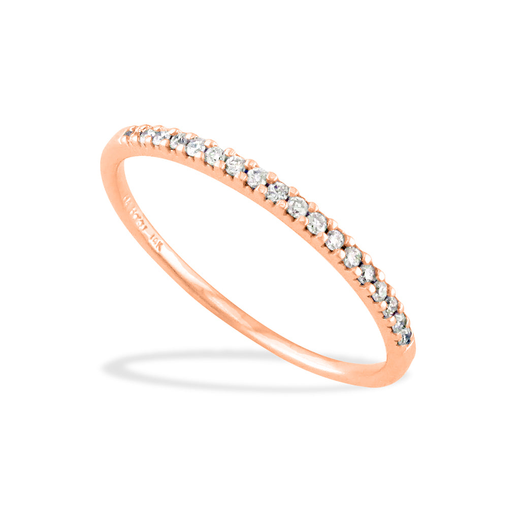 40837 - 14K Rose Gold - Diamond Band, Size 9