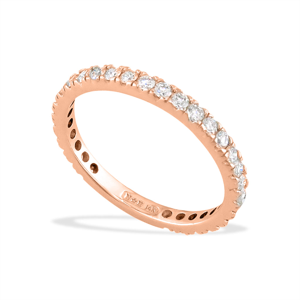 40638 - 14K Rose Gold - Diamond Band
