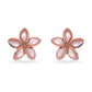41698 - 14K Rose Gold - Plumeria Stud Earrings
