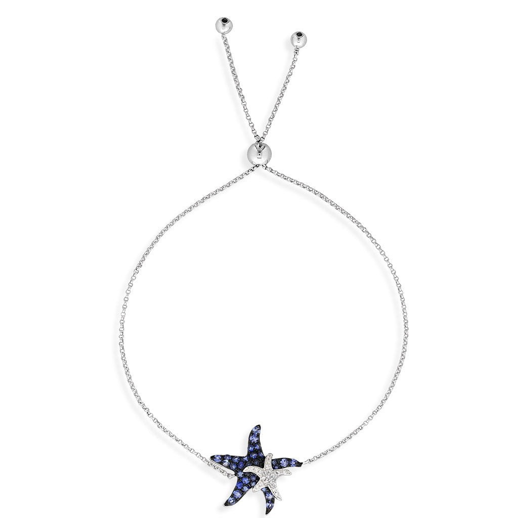 770680 - 14K White Gold - Effy Starfish Bolo Bracelet